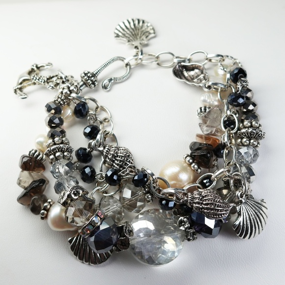 Sunken Treasure Handcrafted Pearl Silver Bracelet - Picture 2 of 8